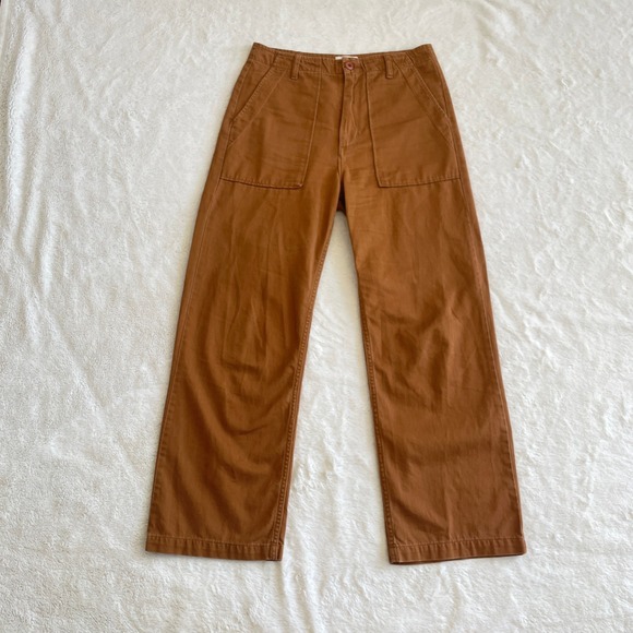 Doen Pants - Doen The Wilder Pants Wide Leg High Rise Orange Brown Size 28